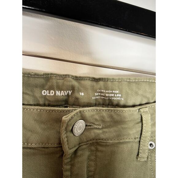 Old Navy Women's Extra High Rise Sky-Hi Wide Leg Jeans ~ Size 16 - Picture 6 of 7